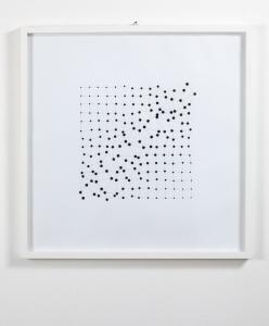 David Rickard, Fold #1, 2014, matita e inchiostro su carta, 65 x 65 cm